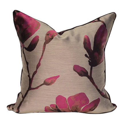 Diphylleia Handmade Magnolia Jacquard Cushion Cover - Artful Design