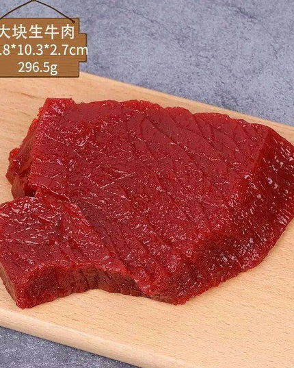 Lifelike Meat Replica Props for Photography and Home Decor - Realistic Steak, Pork, and Bacon Models
