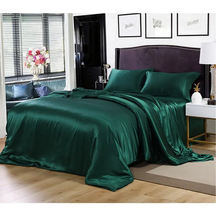 Premium 30MM Pure Mulberry Silk Duvet Cover - Custom Seamless Bedding Available in Multiple Sizes