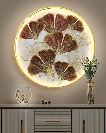 Ginkgo Leaf Serenity: Modern LED Wall Lamp for Stylish Home Illumination