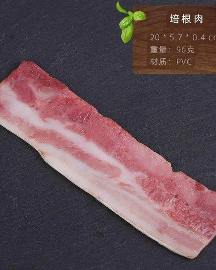 Lifelike Meat Replica Props for Photography and Home Decor - Realistic Steak, Pork, and Bacon Models