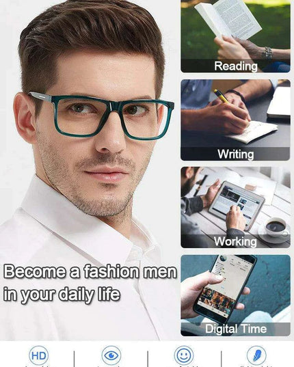 Chic Oversized Square Reading Glasses for Modern Men