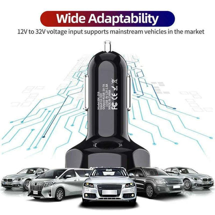 Ultimate 4-Port Fast Charging Car Adapter for iPhone, Xiaomi, Huawei & More