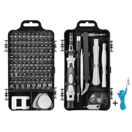 110-Piece Magnetic Precision Tool Set for Home and Professional Repairs in Sturdy Stainless Steel