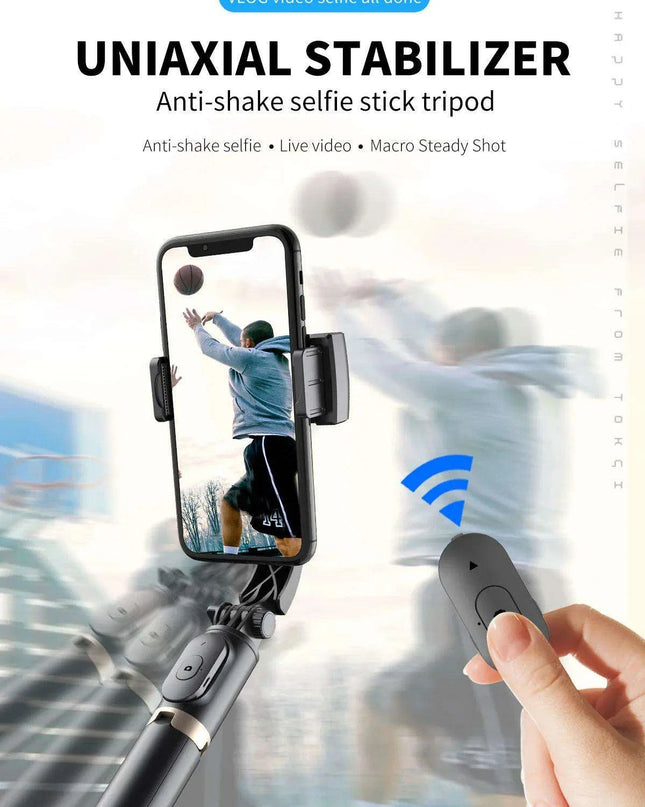 Smartphone Gimbal Stabilizer Kit with Bluetooth Tripod, Selfie Stick, and Remote Control
