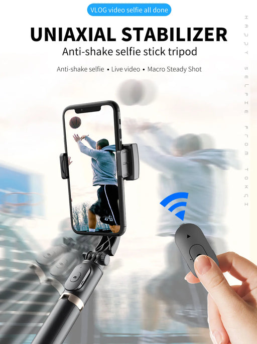 Smartphone Gimbal Stabilizer with Bluetooth Tripod and Selfie Stick