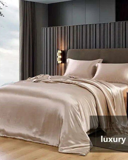 Premium 30MM Pure Mulberry Silk Duvet Cover - Custom Seamless Bedding Available in Multiple Sizes