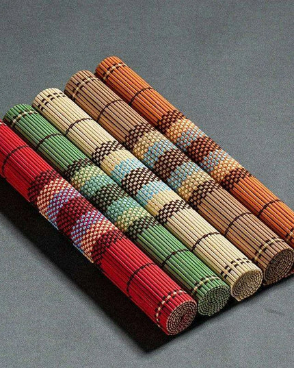 Sustainable Bamboo Dining Set – Elegant, Waterproof, and Heat-Resistant Placemats and Coasters for Every Occasion