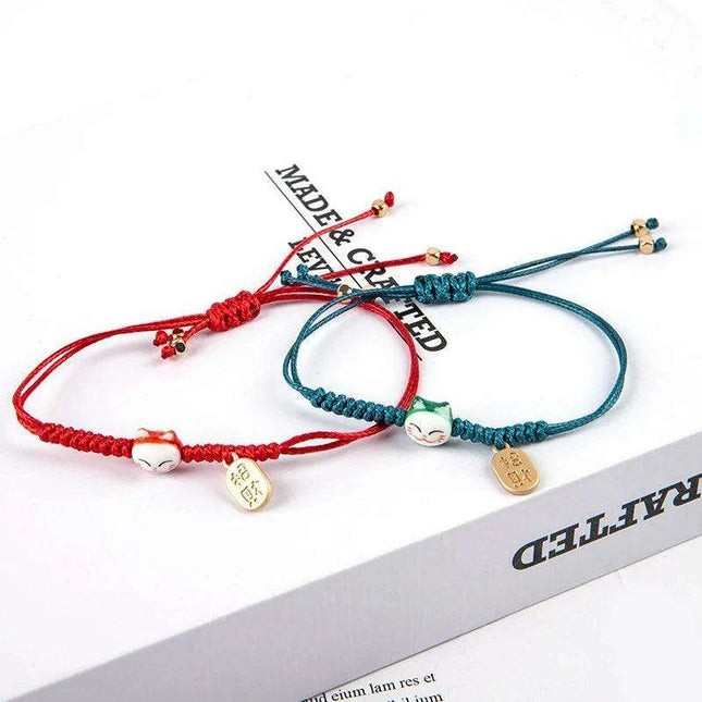 Charming Maneki Neko Luck Bracelet - A Joyful Gift for Women and Girls