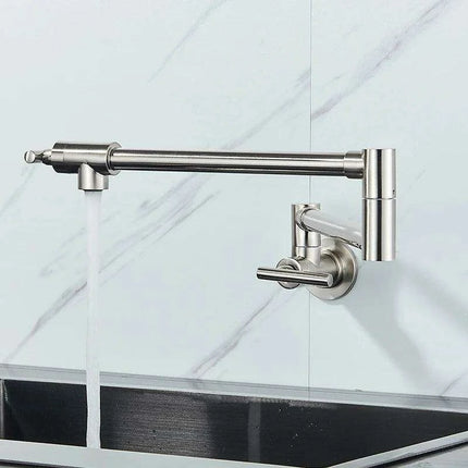 Brass Pot Filler Faucet with Flexible Swing Arm and Dual Joint Spout - Elevate Your Cooking Experience