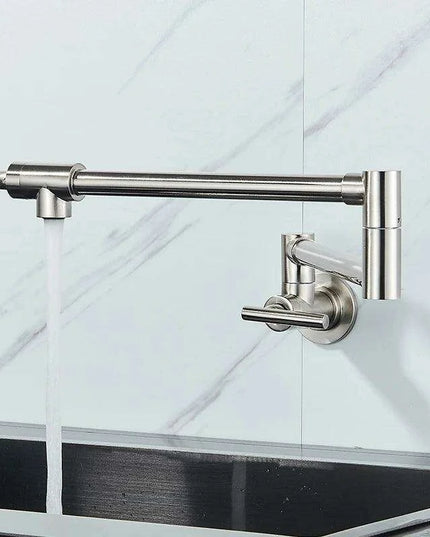 Brass Pot Filler Faucet with Flexible Swing Arm and Dual Joint Spout - Elevate Your Cooking Experience