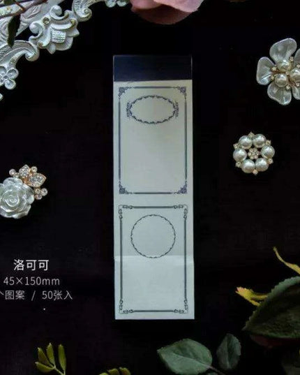 Byzantine Blossom: 50-Piece Floral Memo Pad Set for Sophisticated Note-Taking