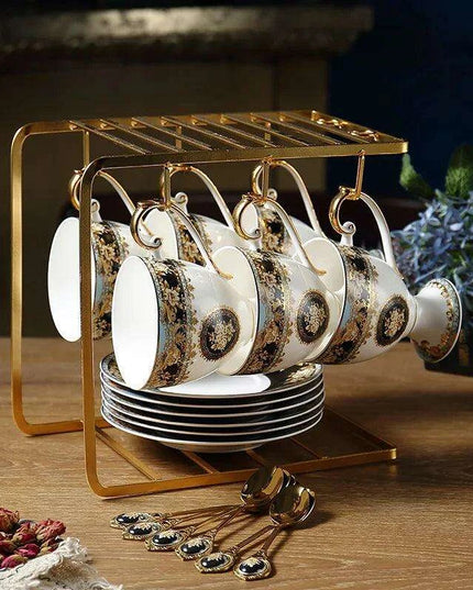 Elegant Handcrafted Bone China Coffee Cup and Saucer Set for Discerning Coffee Enthusiasts