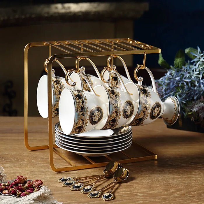 Elegant Bone China Coffee Cup Set for Luxurious Indulgence