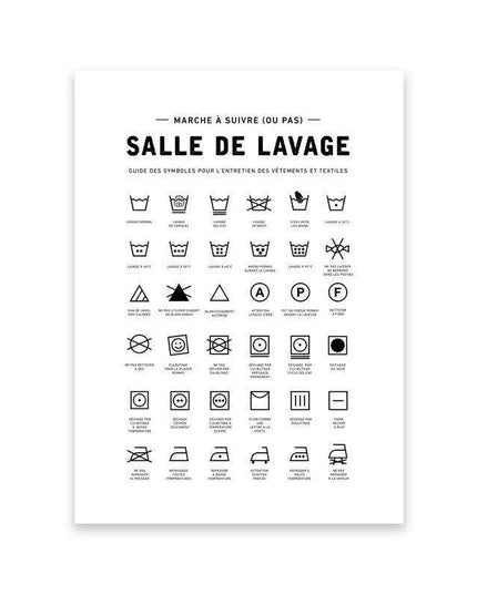 Scandinavian Chic Monochrome Canvas Art for Laundry Room Aesthetics