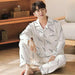 Comfort Chic: Korean Style Men's Cotton Pyjamas Set for Cozy Nights