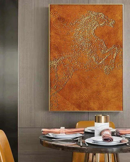 Equestrian Gold: Customizable Urban Abstract Canvas Artwork for Home and Office Decor