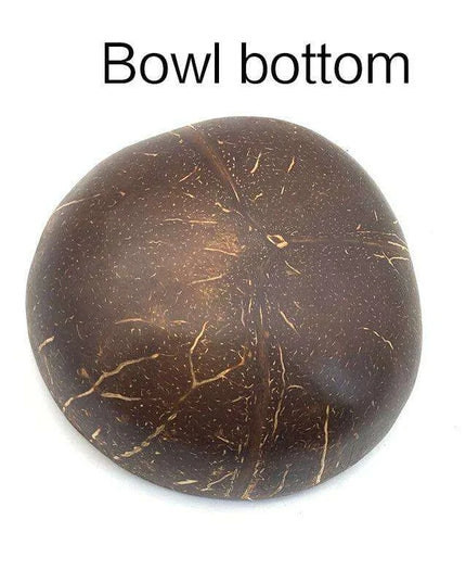 Handcrafted Coconut Bowl Collection with Wooden Spoon - Sustainable Natural Tableware for Salads, Desserts, and More (12-15cm)