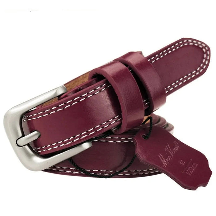 Candy-Colored Genuine Leather Waist Belts for Women - Elevate Your Style with Elegance