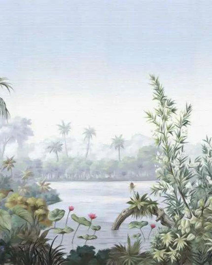 Elegant Monochrome 3D Banana Leaf Wallpaper for Stunning Home Interiors