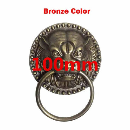 1pcs Old-Style Solid Wood Door Knocker Tiger head Front Door Knock Lio