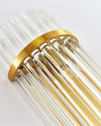 Elegant Crystal Wall Sconce - Modern Illumination for Home and Bath