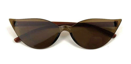 Vibrant Rimless Cat Eye Sunglasses for Fashion-Forward Summer Looks