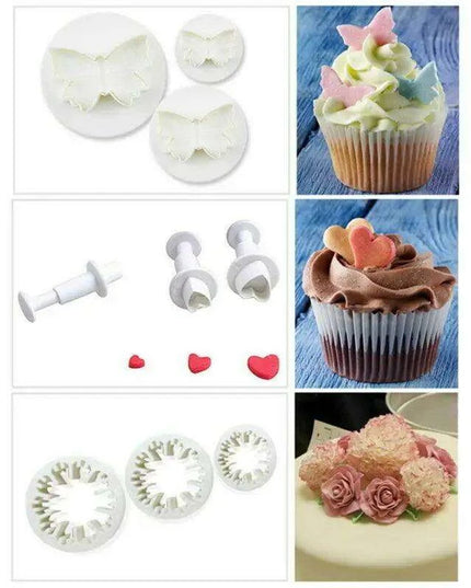 Fondant Fantasy: 33-Piece Plunger Set for Sugarcraft Excellence