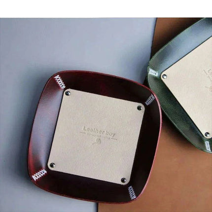 European Elegance Genuine Leather Jewelry Organizer Tray