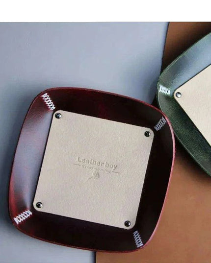 European Elegance Genuine Leather Jewelry Organizer Tray