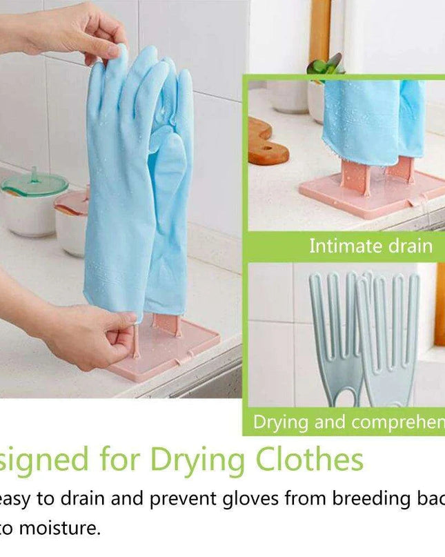 Kitchen Sink Glove Storage System with Detachable Draining Rack for a Neat Kitchen
