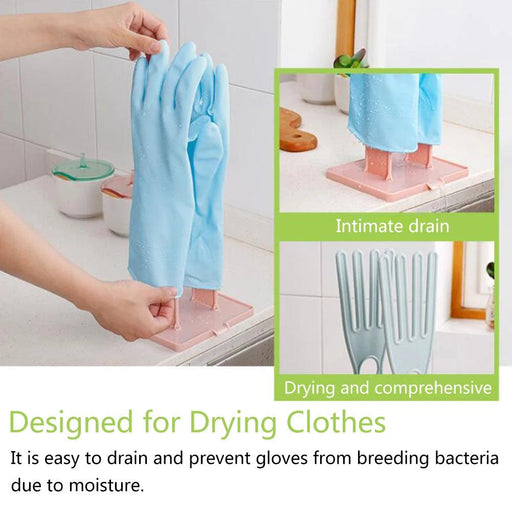 Kitchen Sink Glove Storage System with Detachable Draining Rack for a Neat Kitchen