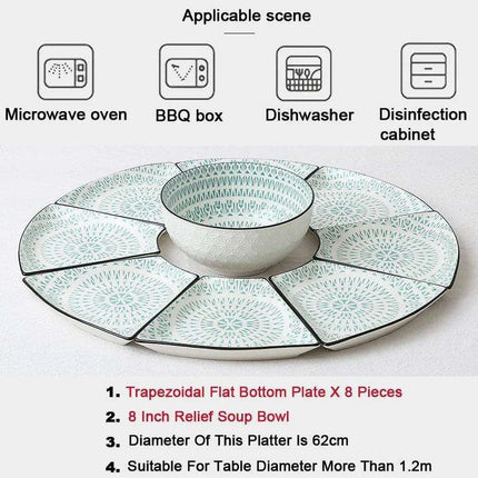 Sophisticated 9-Piece Porcelain Dining Set with 8 Versatile Soup Bowls (CZY-BS1030)