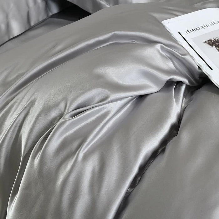 Premium 30MM Pure Mulberry Silk Duvet Cover - Custom Seamless Bedding Available in Multiple Sizes