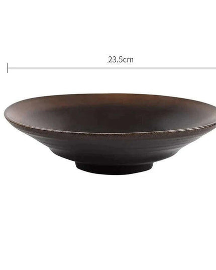 Charming Retro Japanese Stoneware Tableware Set: Ideal Bowls and Plates for Noodles, Soups, and Desserts