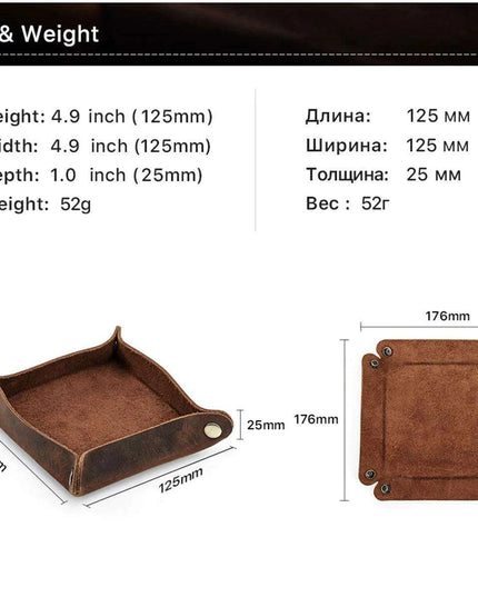 Luxurious Foldable Leather Desk Organizer Tray