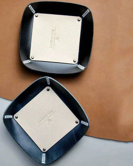 European Elegance Genuine Leather Jewelry Organizer Tray