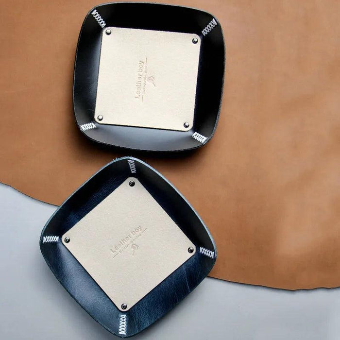 European Elegance Genuine Leather Jewelry Organizer Tray