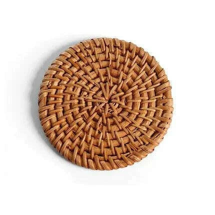 Handcrafted Sustainable Rattan Coasters - Eco-Friendly Drink Accessories for Every Occasion