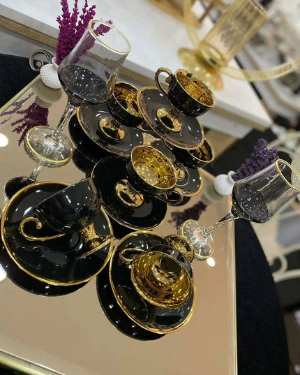 Elegant 12-Piece Classic Porcelain Tea and Coffee Set