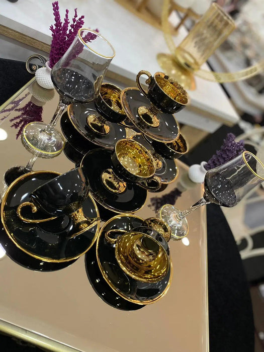 Elegant 12-Piece Classic Porcelain Tea and Coffee Set