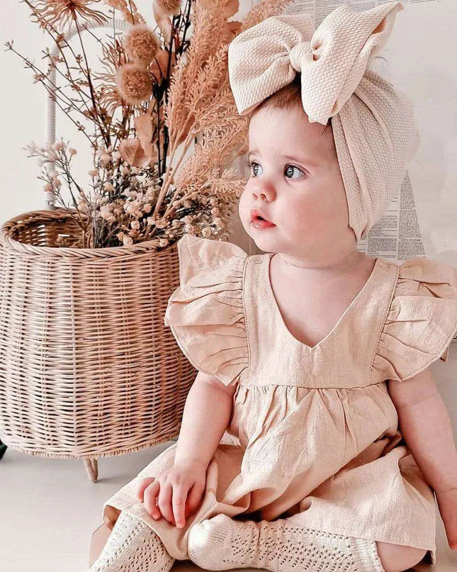 Chic Oversized Bow Turban Headband for Fashion-Forward Baby Girls