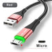 Lightning Speed 5A LED Micro USB Charging Cable - Stylish Data Sync with Illuminated Features