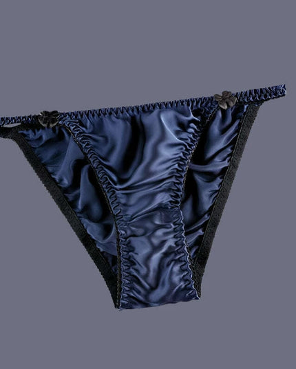 Silk Flower Print Low Waist Breathable Panties for Women in M-2XL, 6 Vibrant Colors