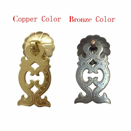 COTOM Vintage Fish Shape Brass Cabinet Knobs - Handmade Ring Pulls
