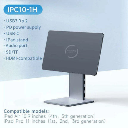 Hagibis Magnetic iPad Stand with USB-C Hub - Enhance Your Tablet Setup - Très Elite