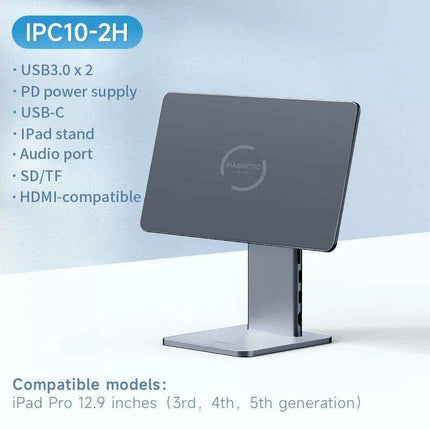 Hagibis Magnetic iPad Stand with USB-C Hub - Enhance Your Tablet Setup - Très Elite