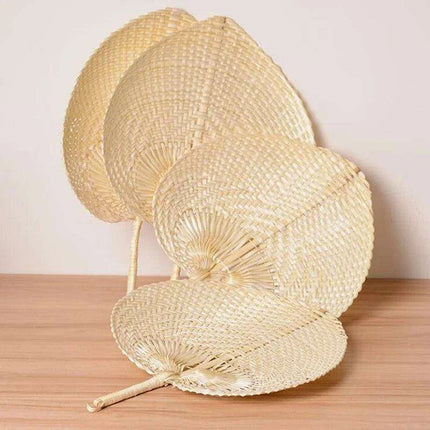 Handcrafted Bamboo Heart-Shaped Fan for Summer Celebrations and Home Elegance - Très Elite