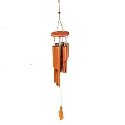 Handcrafted Bamboo Wind Chimes - 6 Melodic Tubes for Calming Outdoor Harmony - Ideal for Garden Decor and Thoughtful Gifts..