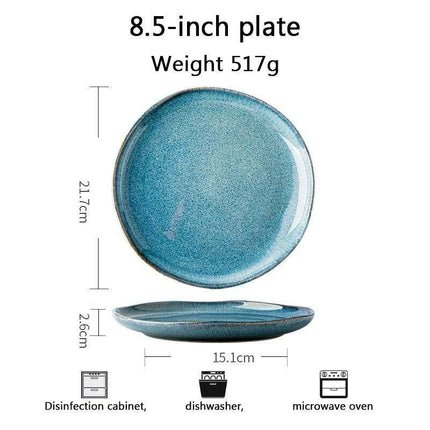 Handcrafted Blue Kiln Charger Plates - Elegant Table Decor for Sophisticated Dining Experiences..
